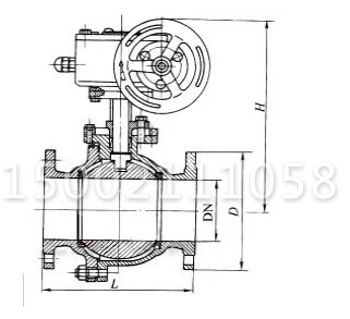 Q341F手動渦輪球閥結(jié)構(gòu)圖