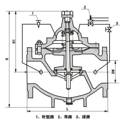 800X壓差旁通閥結構尺寸