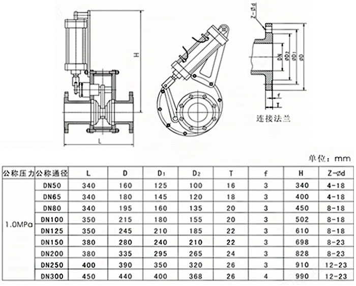 XZF200-10旋轉(zhuǎn)進料閥結(jié)構(gòu)尺寸