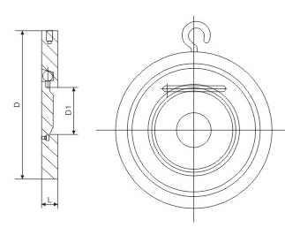 上海工開(kāi)閥門(mén)H74X止回閥結(jié)構(gòu)圖