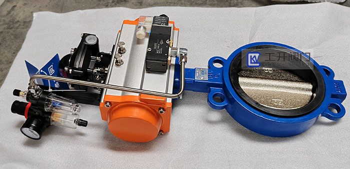 氣動(dòng)對夾式蝶閥D671X-16Q-DN150