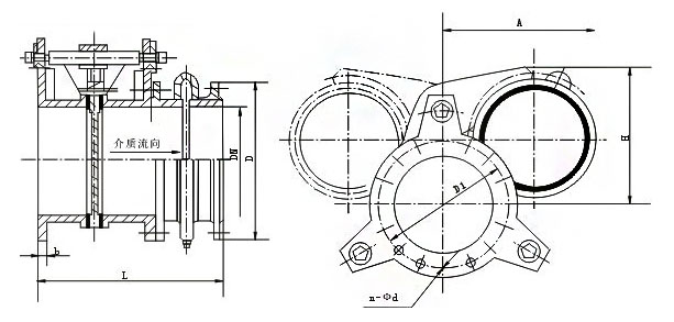 F43X盲板閥結(jié)構(gòu)圖